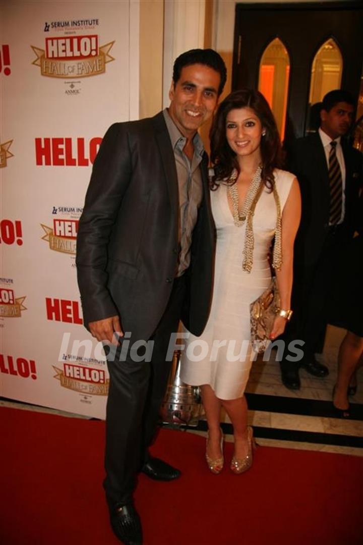 Akshay Kumar and Twinkle Khanna at 'Hello! Hall Of Fame' Awards