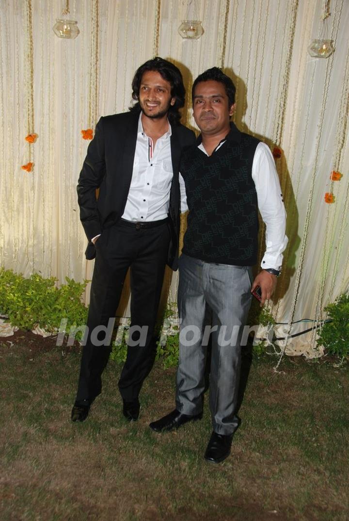 Ritesh Deshmukh at Vivek Oberoi's wedding reception at ITC Grand Maratha