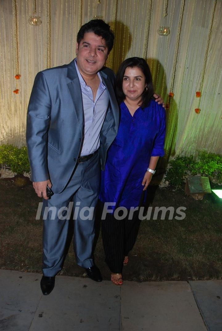 Farah Khan and Sajid Khan at Vivek Oberoi's wedding reception at ITC Grand Maratha