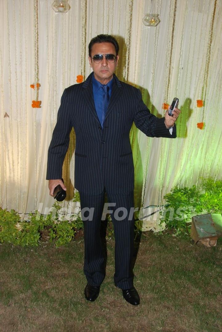 Gulshan Grover at Vivek Oberoi's wedding reception at ITC Grand Maratha