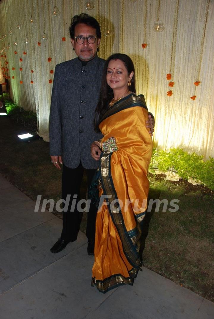 Kiran Kumar and Zarina Wahab at Vivek Oberoi's wedding reception at ITC Grand Maratha