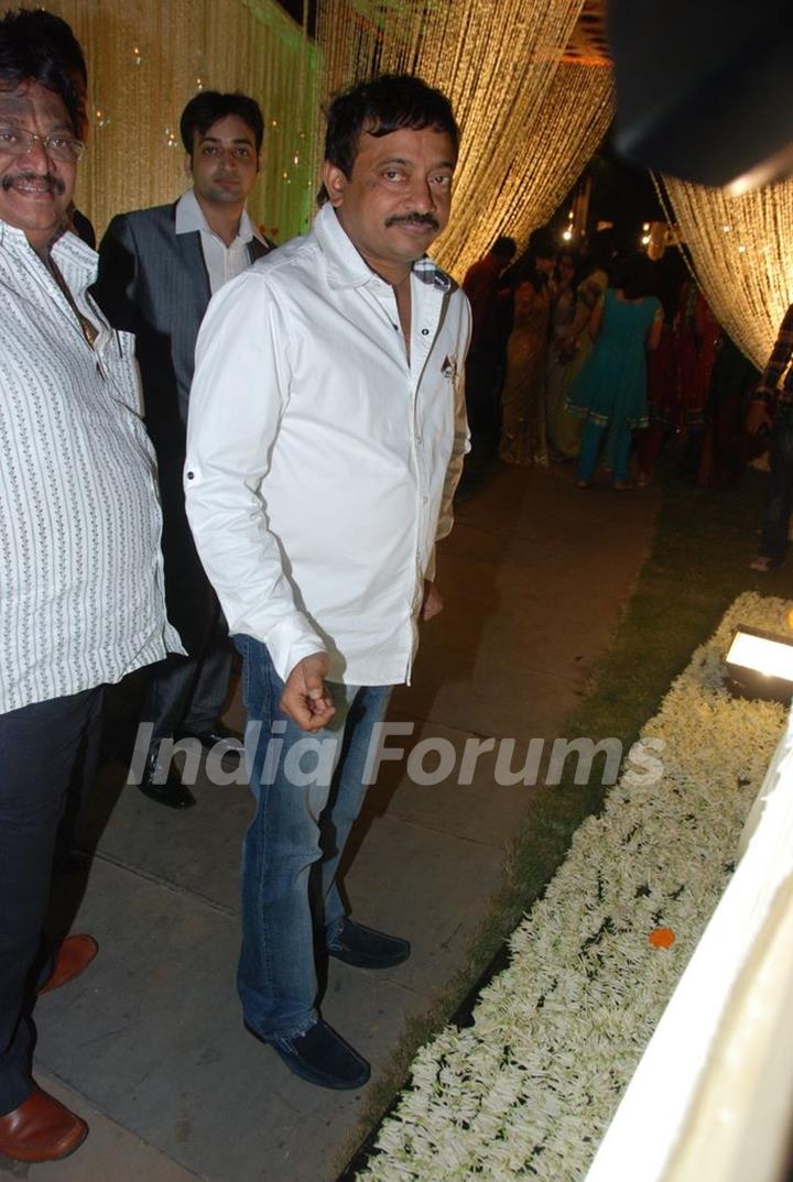 Ram Gopal Varma at Vivek Oberoi's wedding reception at ITC Grand Maratha