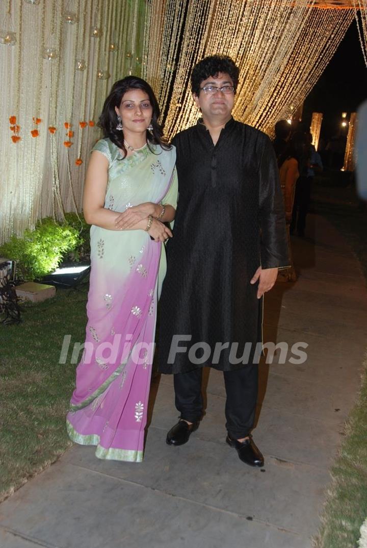 Guest at Vivek Oberoi's wedding reception at ITC Grand Maratha