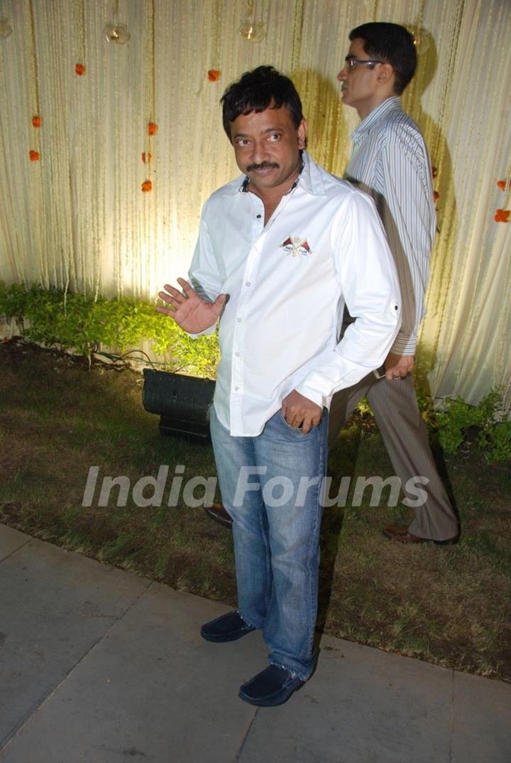 Ram Gopal Varma at Vivek Oberoi's wedding reception at ITC Grand Maratha