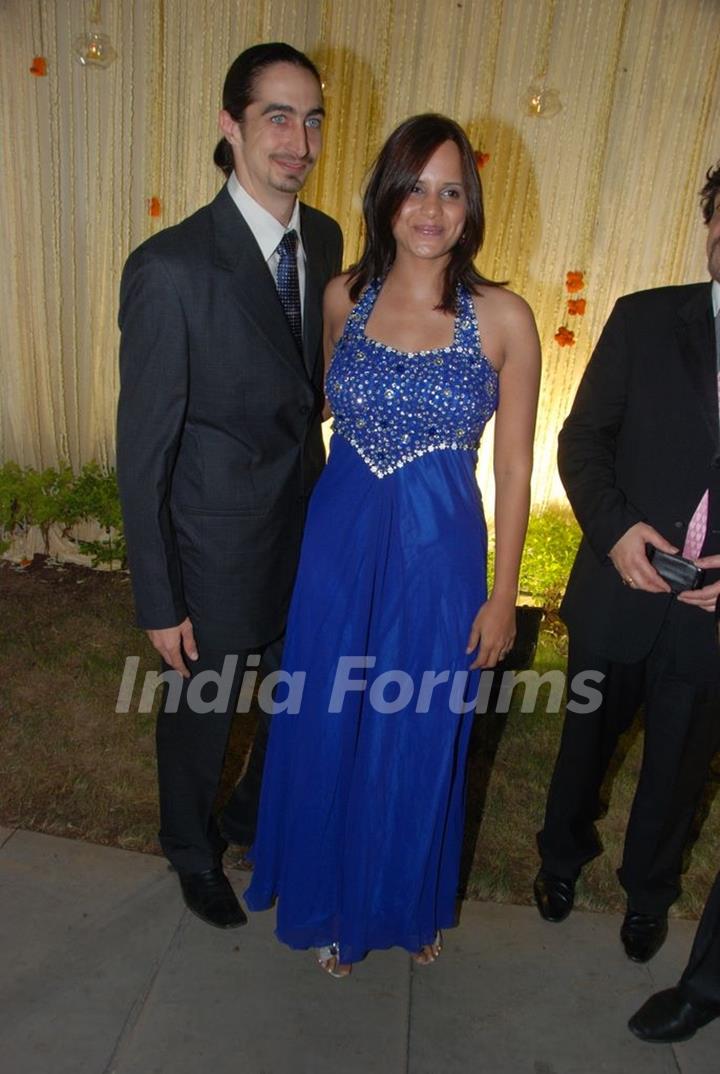 Kabir Bedi son at Vivek Oberoi's wedding reception at ITC Grand Maratha