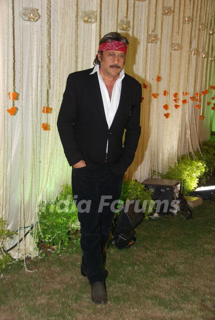 Jackie Shroff at Vivek Oberoi's wedding reception at ITC Grand Maratha