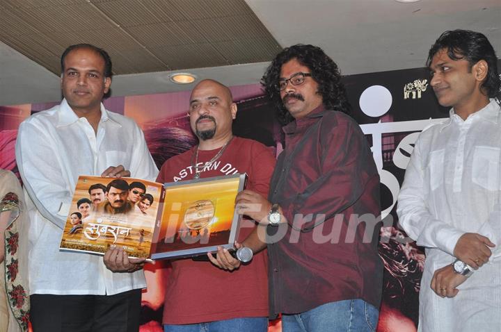 Ashutosh Gowariker at the Music Launch of the Marathi film Sumbarn at the MIG Club