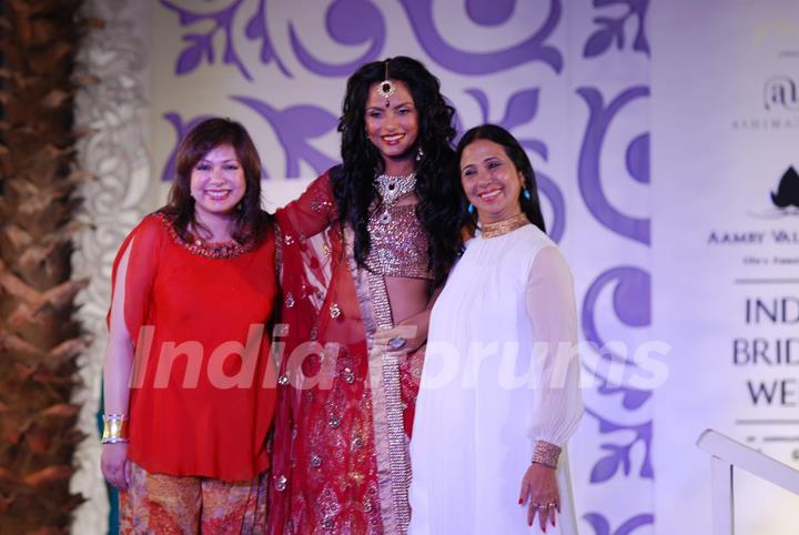 Model Walks for fashion designer Ashima Leena at Aamby Valley Indian Bridal Week day 4