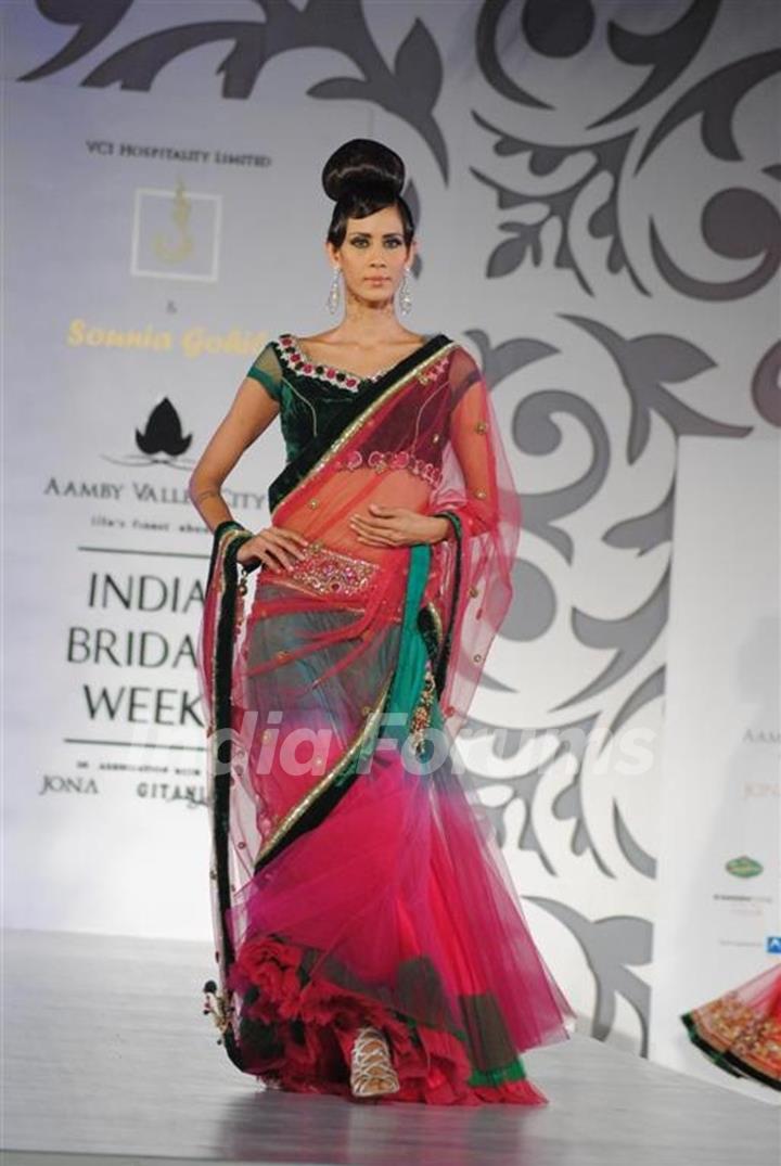 Models walks the ramp at Aamby Valley Indian Bridal Week day 5