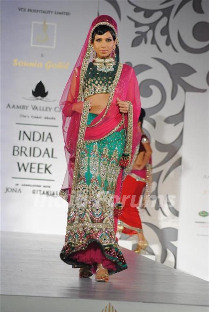 Models walks the ramp at Aamby Valley Indian Bridal Week day 5