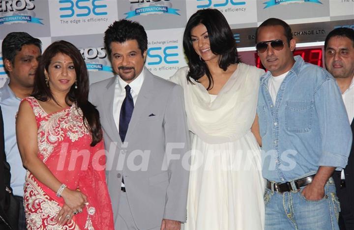 Anil Kapoor, Akshay Khanna and Sushmita Sen at 'No problem' mahurat at BSE