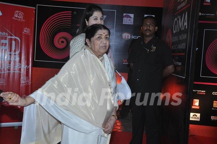 Lata Mangeshkar at Global Indian Music Awards on Wednesday night at Yash Raj Studios