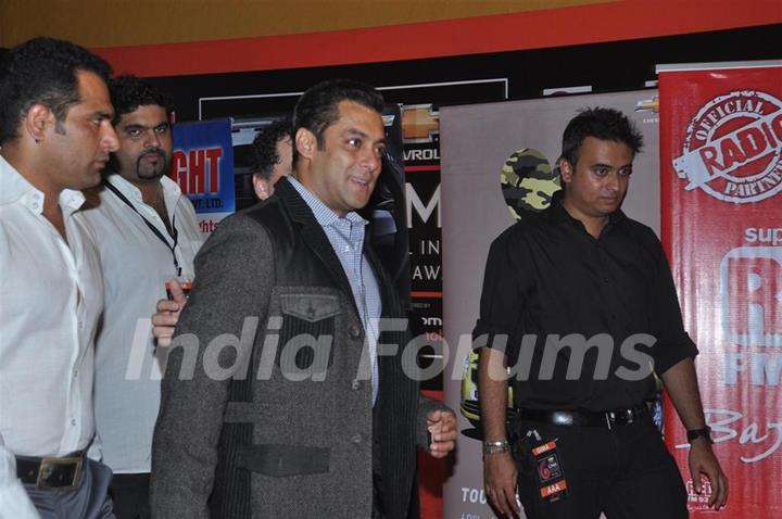 Salman Khan at Global Indian Music Awards at Yash Raj Studios