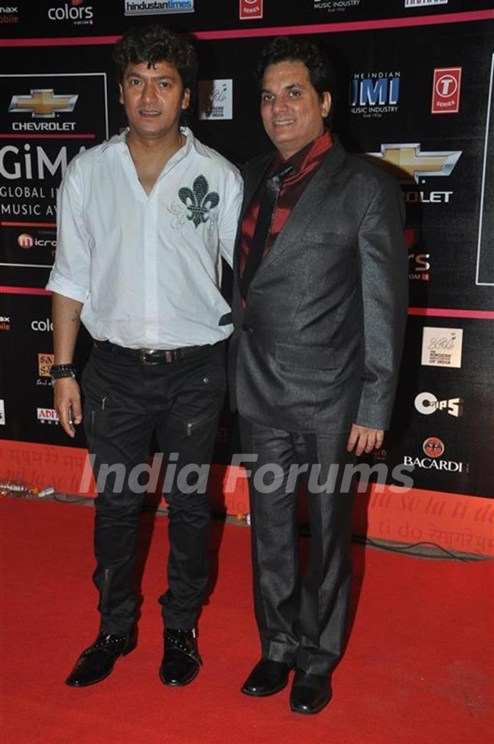 Aadesh Shrivastava and Lalit Pandit at Global Indian Music Awards at Yash Raj Studios