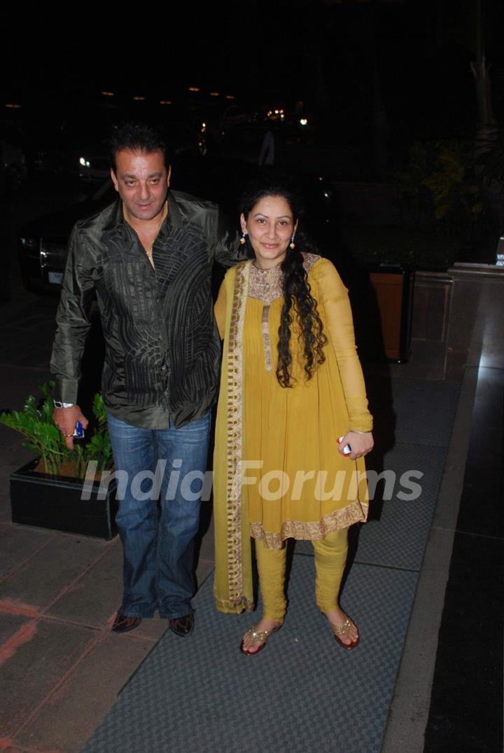 Sanjay Dutt and his wife Manyata Dutt at Baba Dewan's birthday bash, Taj Land's End