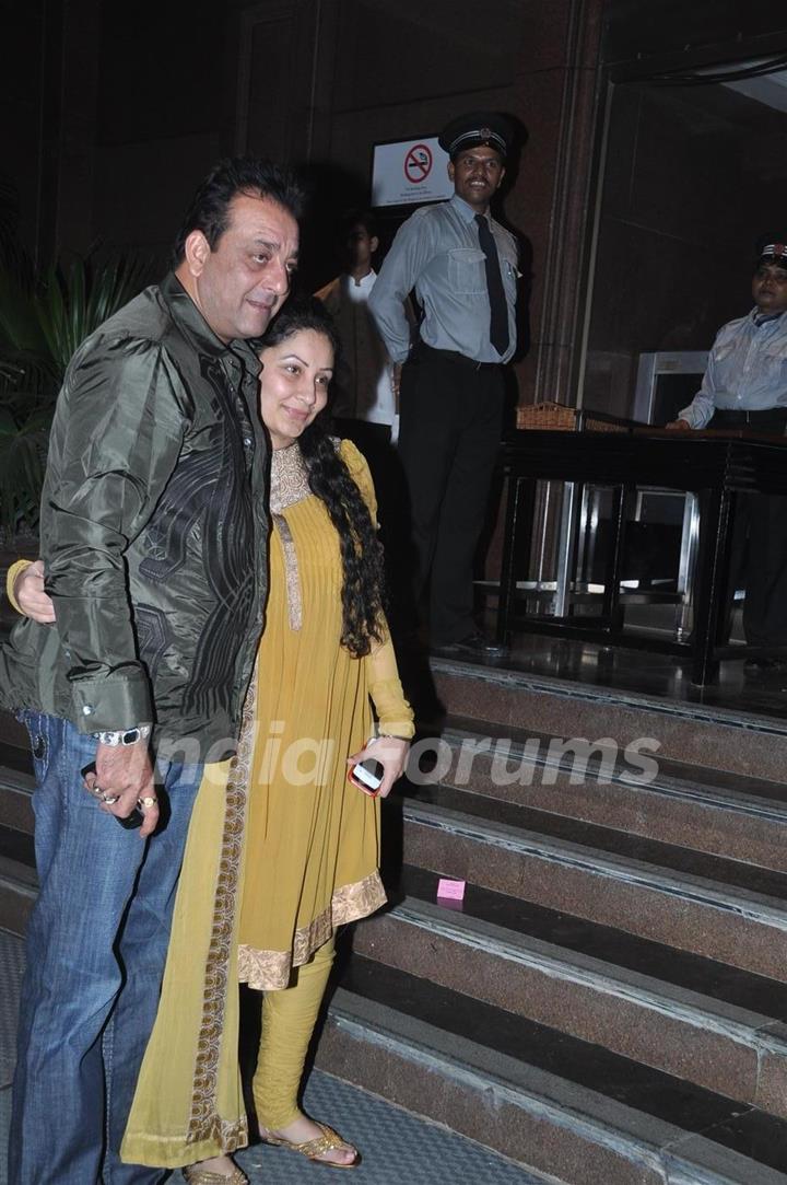 Sanjay Dutt along with wife at Baba Dewan's Birthday bash, Taj Land's End