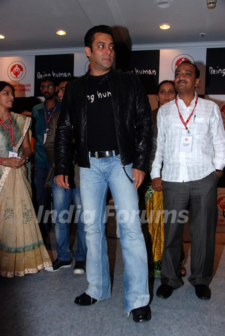 Salman Khan at the Human Marrow Donor press meet