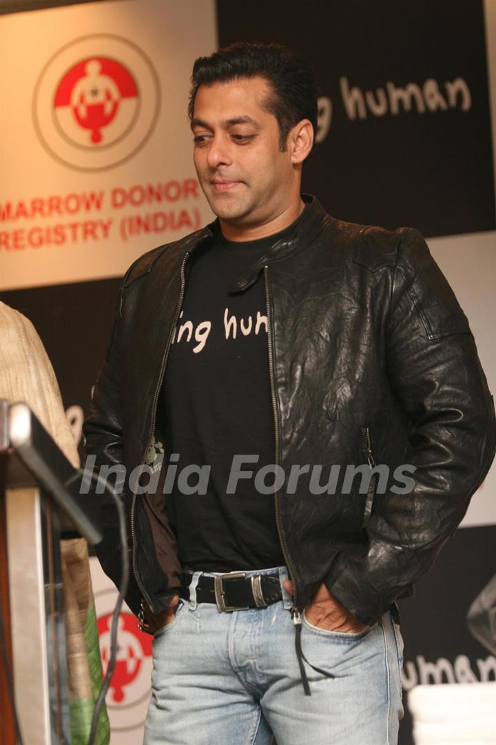 Salman Khan at the Human Marrow Donor press meet