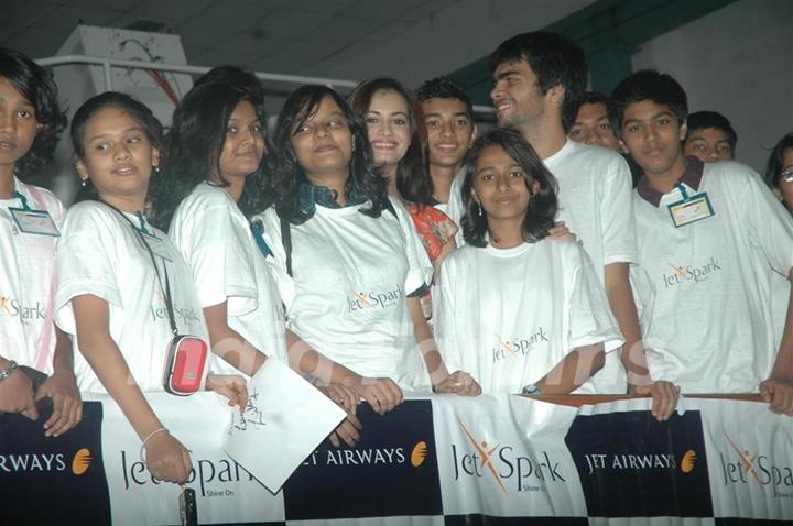 Dia Mirza at the launch of Jet Spark in Goregaon