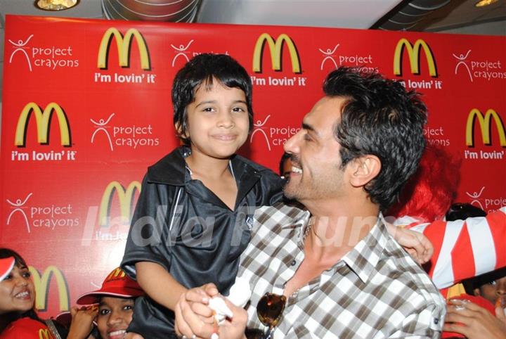 Arjun Rampal celebrate Children’s Day with underprivileged kids at McDonalds at Fun Republic in Andheri, Mumbai