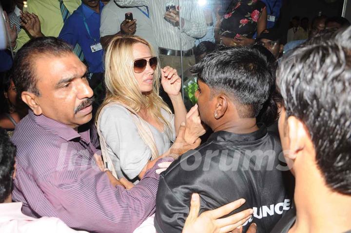 Bigg Boss Season 4: Pamela Anderson arrives at the Mumbai International Airport