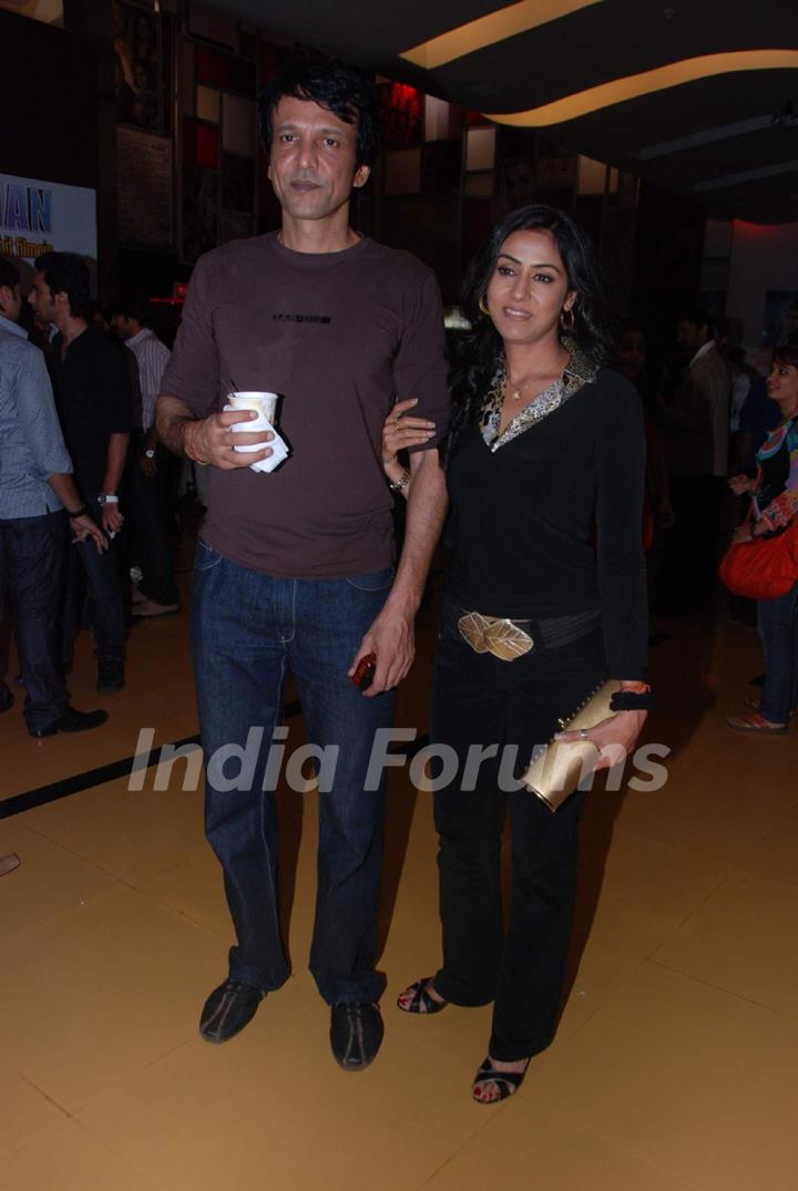 Kay Kay Menon with Nivideta at Shahrukh Bola Khoobsurat Hai Tu film premiere at Cinemax