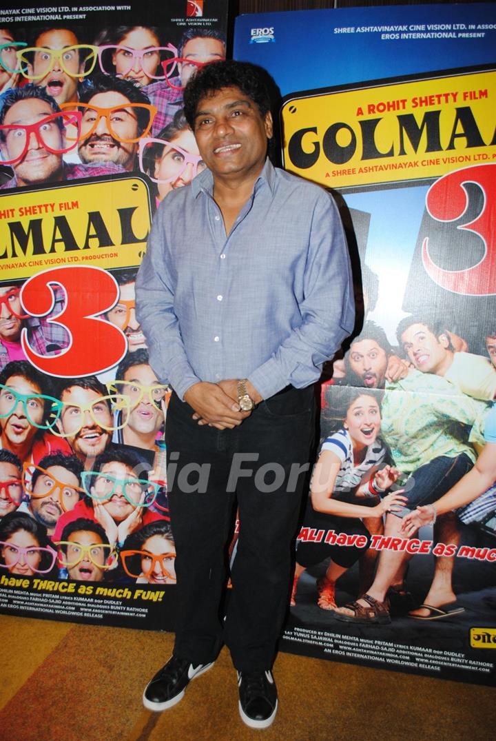 Johny Lever at Golmaal 3 success bash at Hyatt Regency