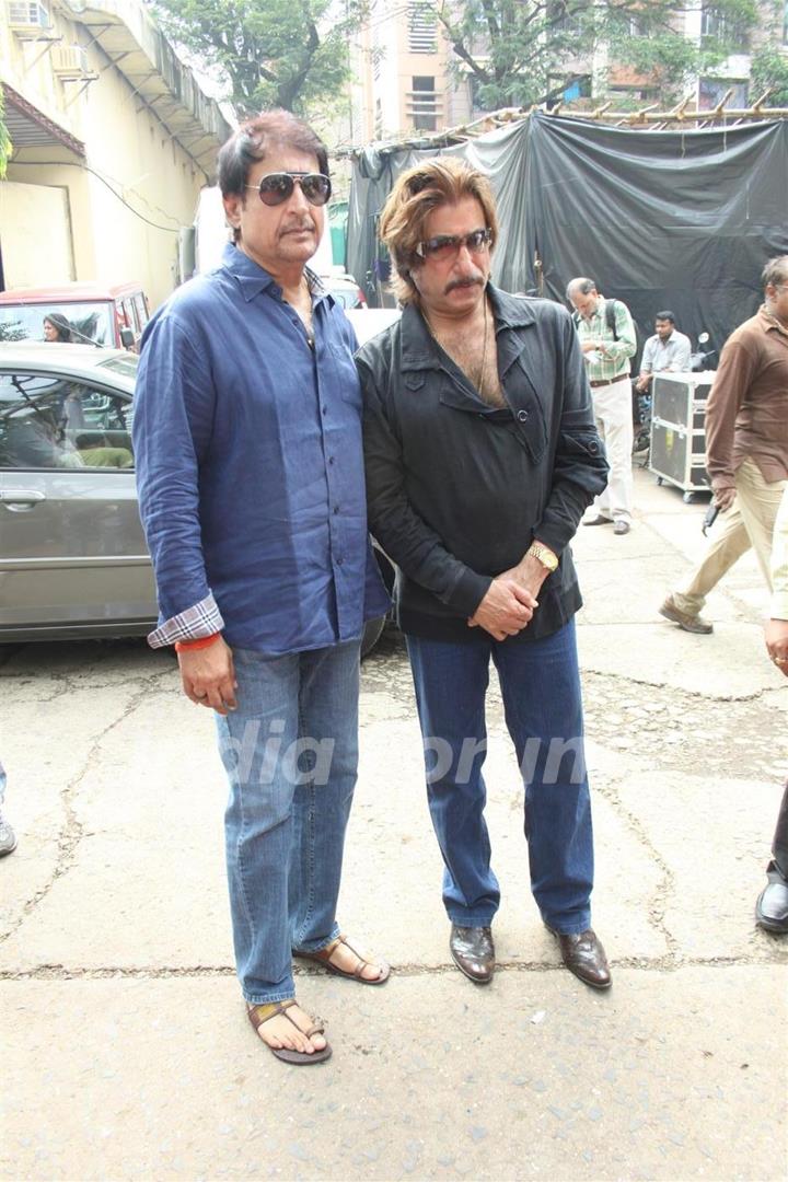 Shakti Kapoor and Kiran Kumar at Raqt-Ek Rishta film Mahurat at Filmistan