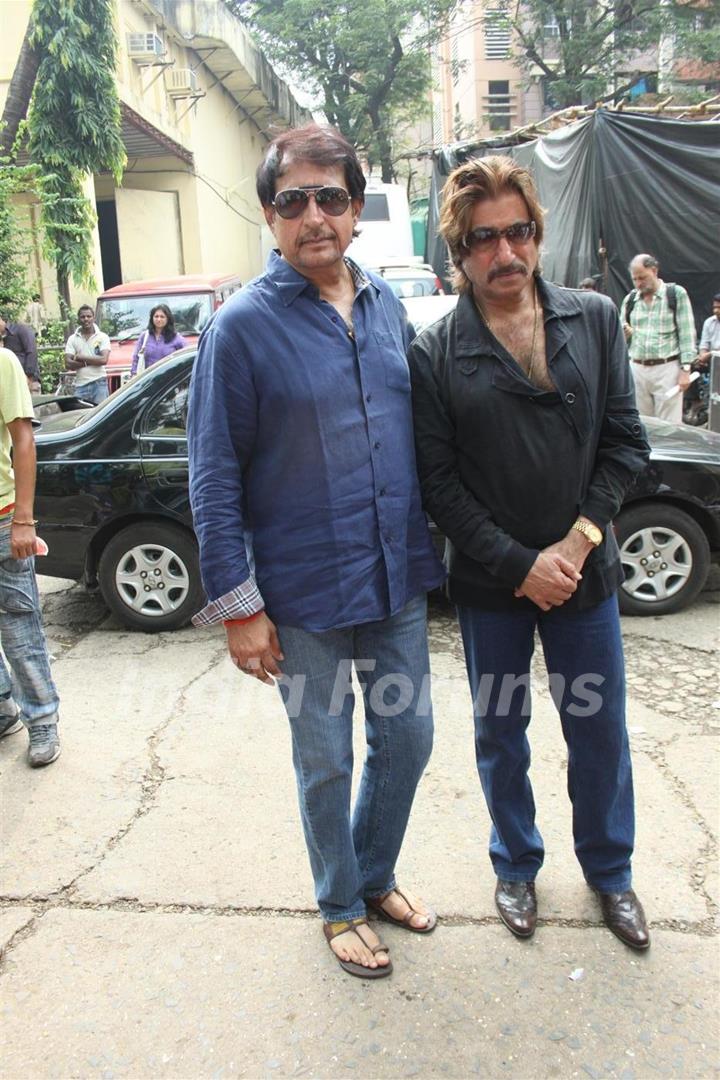 Shakti Kapoor and Kiran Kumar at Raqt-Ek Rishta film Mahurat at Filmistan