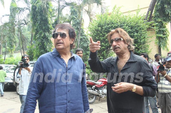 Shakti Kapoor and Kiran Kumar at Raqt-Ek Rishta film Mahurat at Filmistan