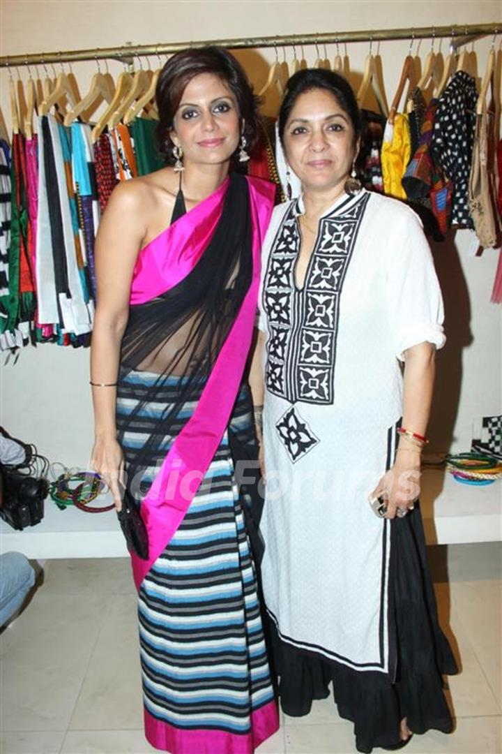 Mandira and Neena at inaguration of fashion designer Masaba Gupta's first standalone store''MASABA''