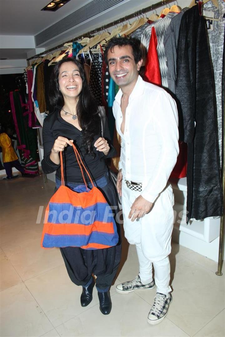 Shraddha and Mayank at inaguration of fashion designer Masaba Gupta first standalone store''MASABA''