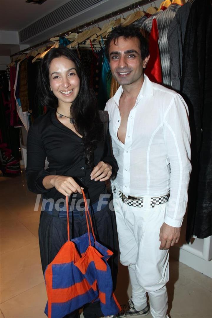 Shraddha and Mayank at inaguration of fashion designer Masaba Gupta first standalone store''MASABA''