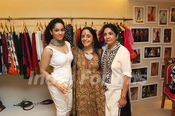 Ila Arun and Neena at inaguration of fashion designer Masaba Gupta first standalone store''MASABA''