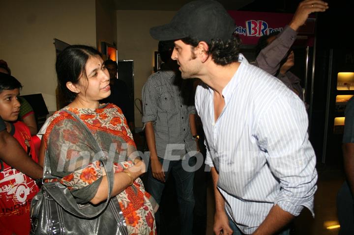 Hrithik Roshan at special show of Guzaarish for special kids and paraplegic patients at PVR Cinemas