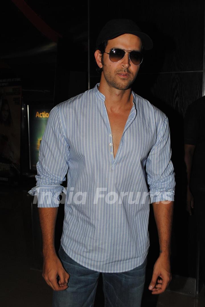 Hrithik Roshan at special show of Guzaarish for special kids and paraplegic patients at PVR Cinemas