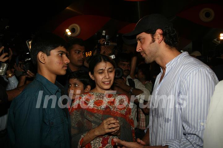 Hrithik Roshan at special show of Guzaarish for special kids and paraplegic patients at PVR Cinemas