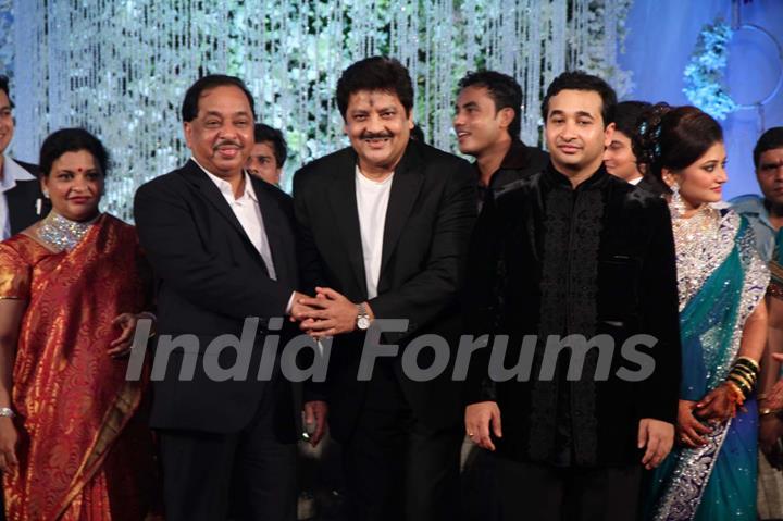 Udit Narayan at Nitish Rane's wedding reception at Mahalaxmi Race Course