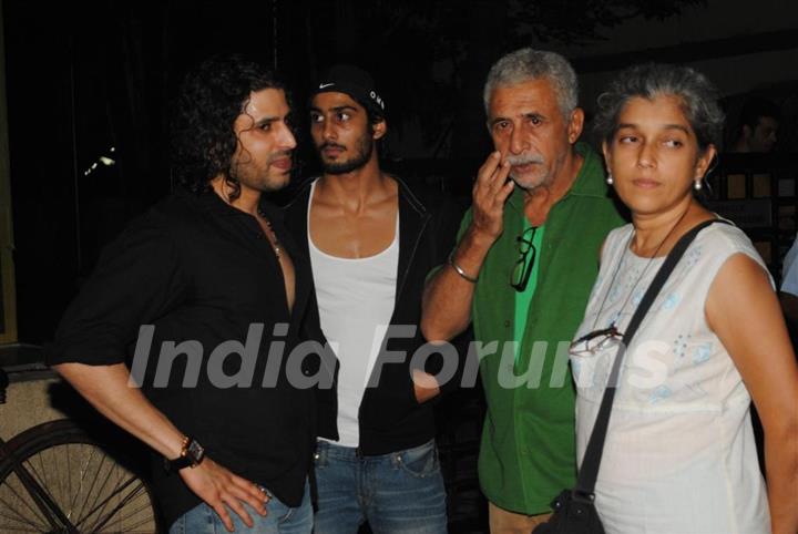 Naseruddin Shah, Ratna Pathak Shah and Prateik Babbar watch 'Allah Ke Banday'