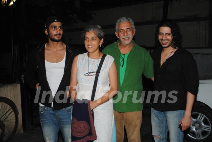 Naseruddin Shah, Ratna Pathak Shah and Prateik Babbar watch 'Allah Ke Banday'