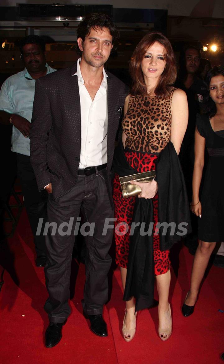 Hrithik and Suzanne Roshan at Premier Of Film Khelein Hum Jee Jaan Sey