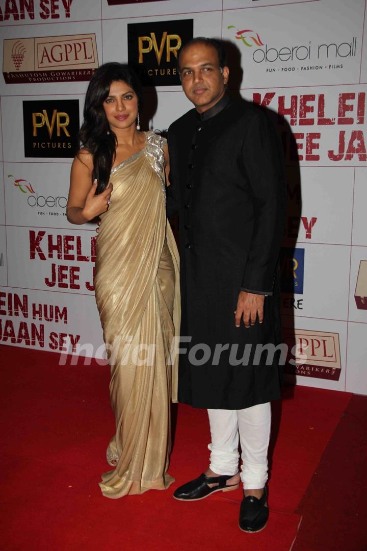 Priyanka Chopra and Ashutosh Gowarikar at Premier Of Film Khelein Hum Jee Jaan Sey