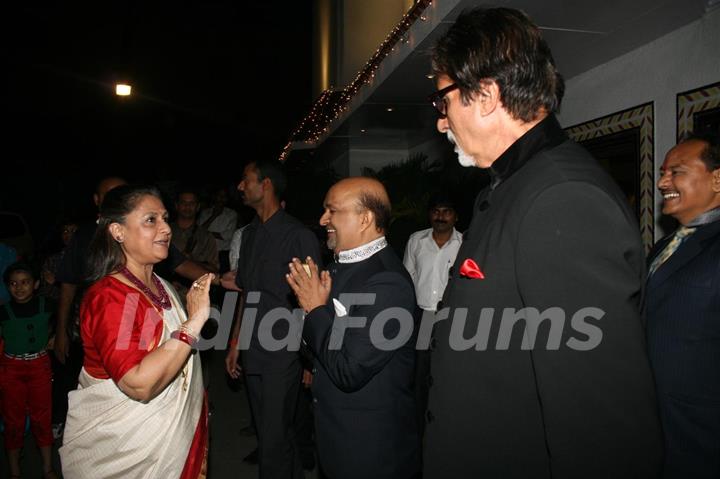 Amitabh and Jaya at Sameer daughter Shanchita & Abhishek wedding at Sun and Sands wedding reception