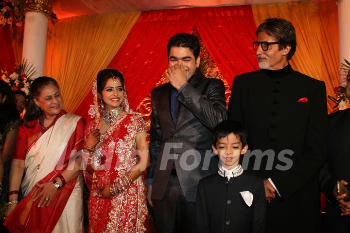 Amitabh and Jaya at Sameer daughter Shanchita & Abhishek wedding at Sun and Sands wedding reception