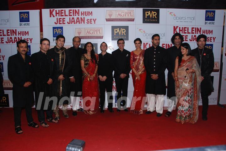 Team of &quot;Khelein Hum Jee Jaan Sey&quot; at the premiere of the movie in Mumbai. .