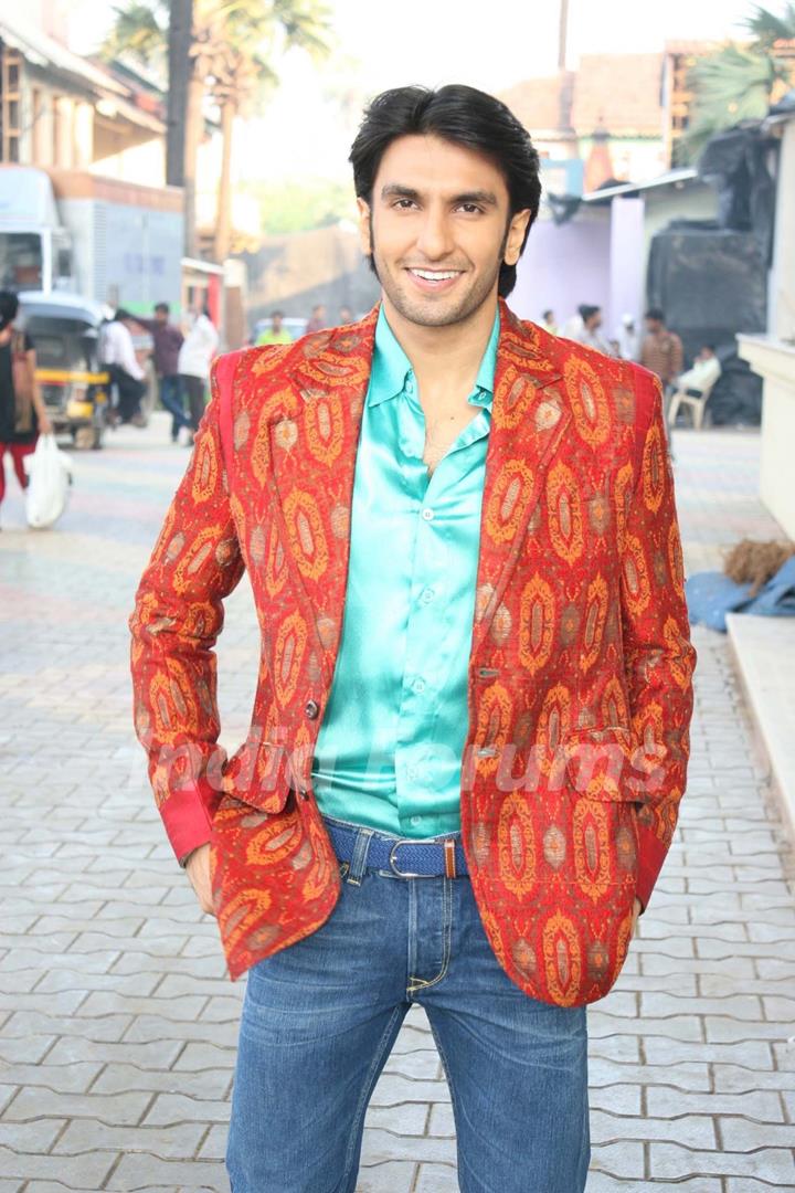 Ranveer Singh on the sets of Sony's Saas Bina Sasural . .