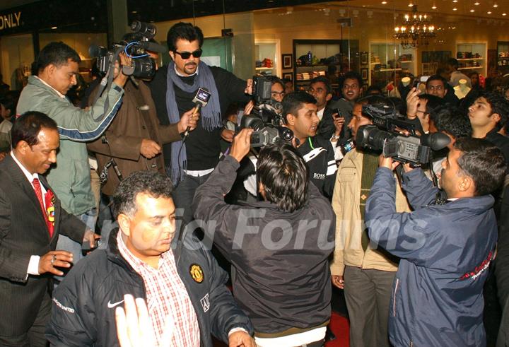 Anil Kapoor at Ambience Mall, in New Delhi to promote his film ''No Problem'' on Sunday. .