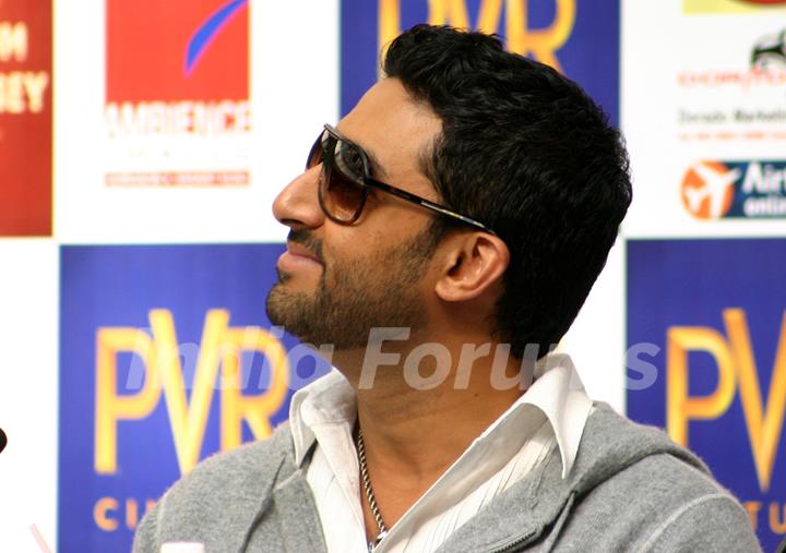 Abhishek Bachchan at a press conference to promote his film