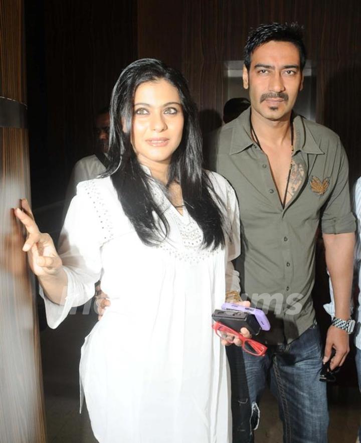 Kajol and Ajay Devgan at Music Release of Toonpoor Ka Sure Hero at Navotel Juhu