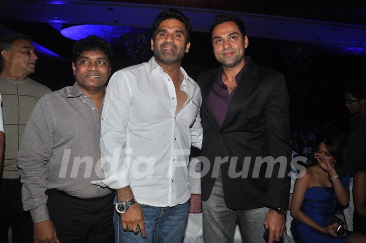 Sunil Shetty, Abhay Deol and Johny Lever at Music release of 'Yamla Pagla Deewana'